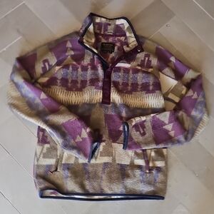 Burton Women's Purple and Tan Fleece Jacket